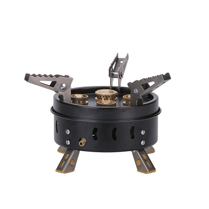 Portable Windproof Camping Gas Stove Holder Set