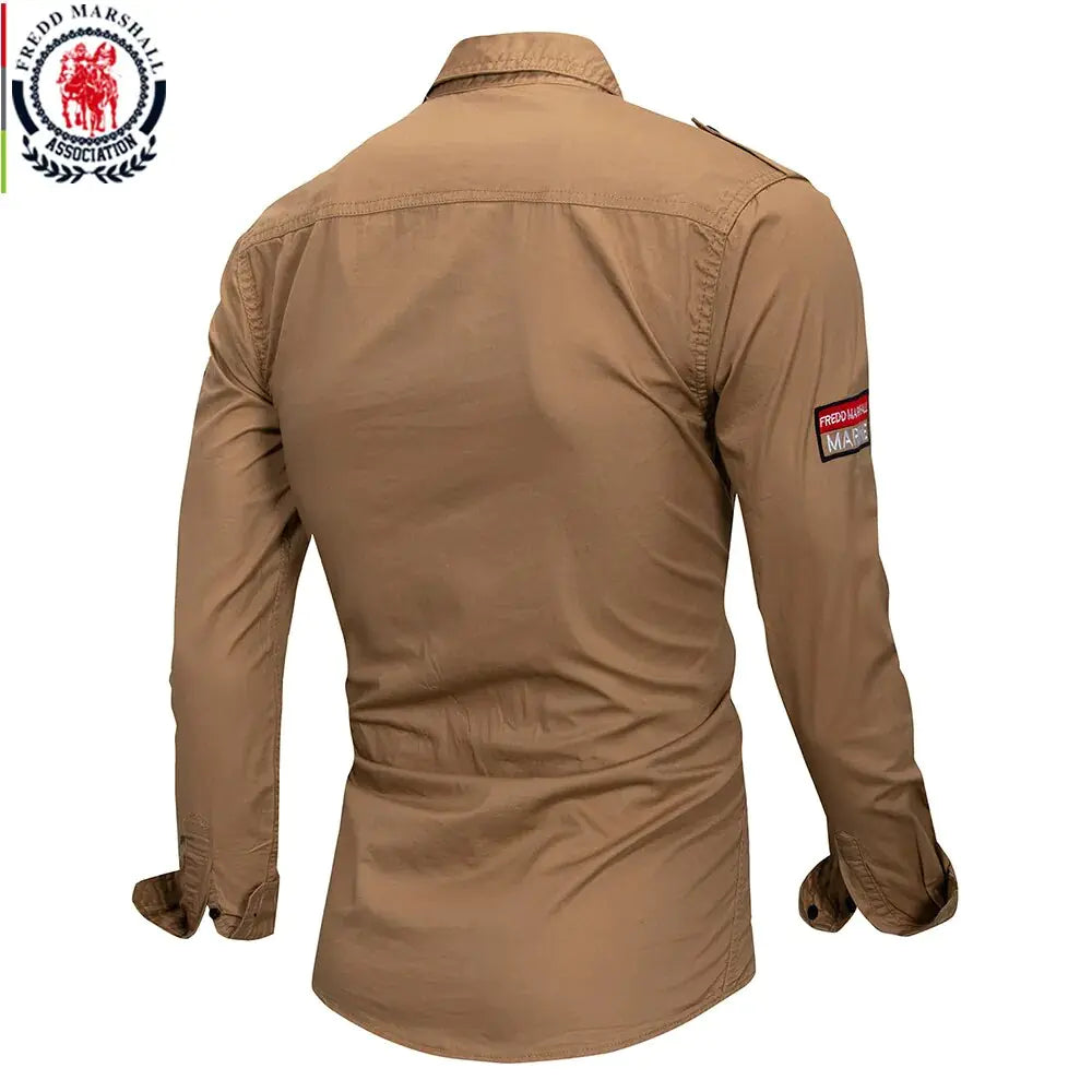 Military Shirt Men's Long Sleeve