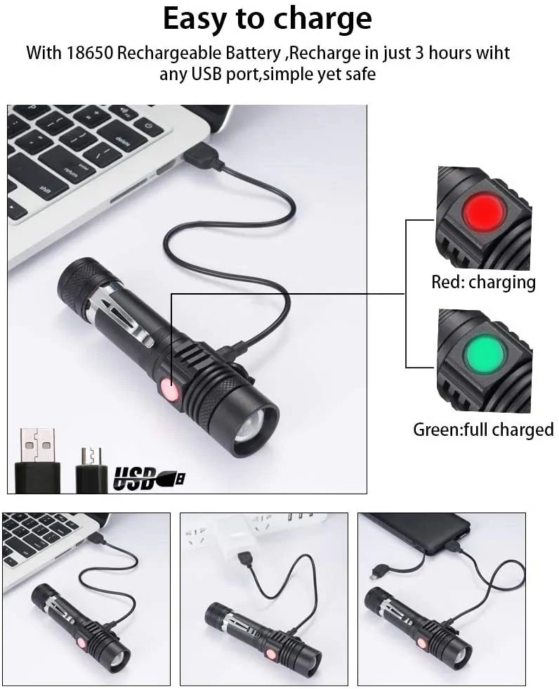 Super Bright Rechargeable Flashlight