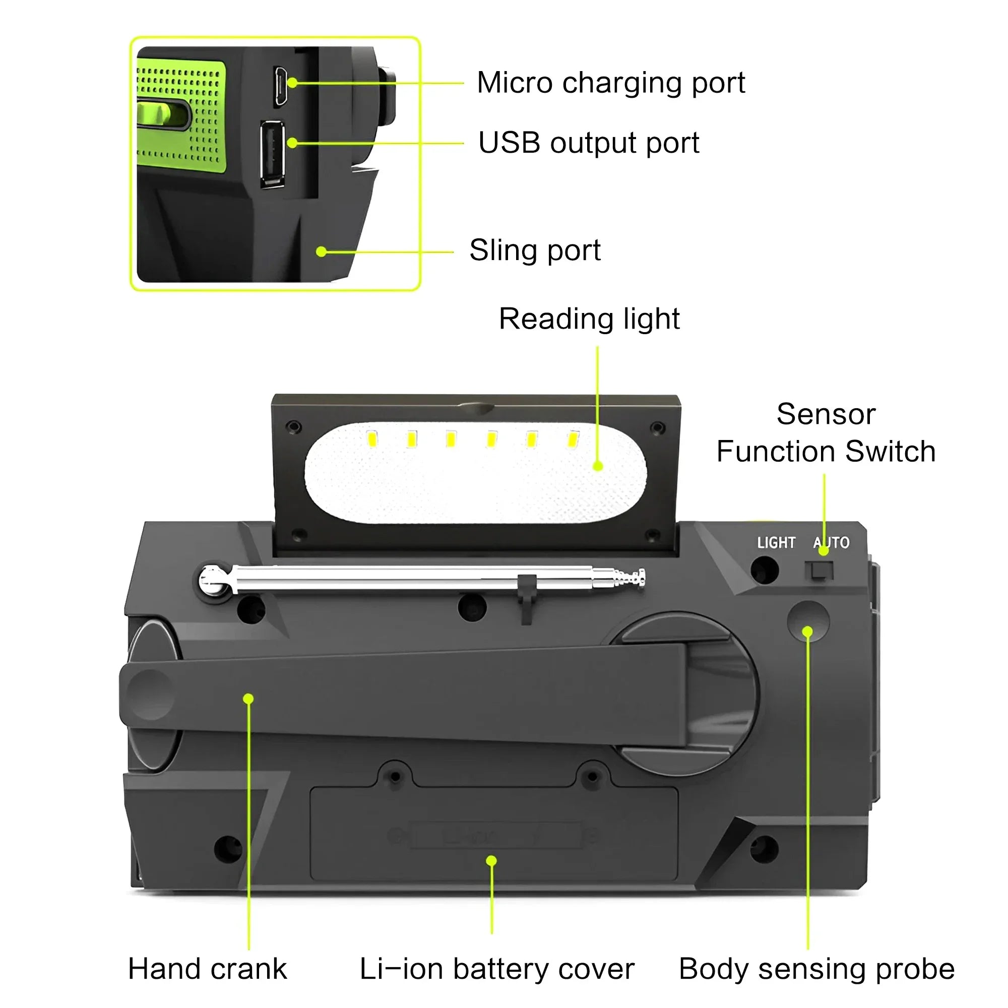 EMERGENCY SOLAR POWERED RADIO