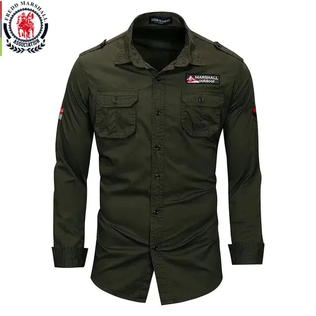 Military Shirt Men's Long Sleeve